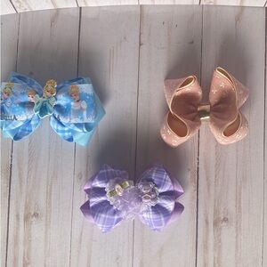 Set of Three Decorative Hair Bows